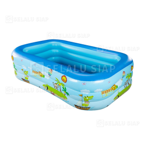 Kolam Renang Anak dan Bayi jumbo Tiup Karet Besar Bahan Menebal Family Inflatable Swimming Pool Luar Ruangan 305cm/260cm/200cm kolam renang anak jumbo petak karet bahan tebal 3 Rings kolamrenang anak besar murah Inflatable Swimming pool Kolsm Renang Pompa