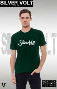 Kaos T-shirt Silvervolt Casual Cotton Baju Pria/Wanita Desain Grafis Tebal