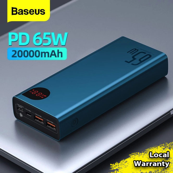 Baseus Amblight PD3.0 + QC3.0 Quick Charger Digital Display Power Bank  20000mAh