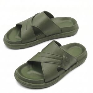 Mens EVA Cross Strap Slide Sandals Non Slip Thick Sole Tsinelas Lalaki New Style