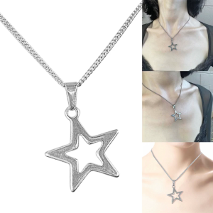 Korean Version Star Five-pointed Star Necklace Niche Simple Hip-hop Clavicle Chain Female Titanium Steel Does Not Fade