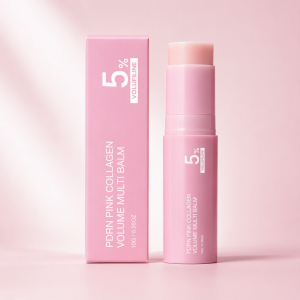 VOLUFLINE PDNA Pink Collagen Multi Balm 10g - Sáp dưỡng đa năng cho vùng mắt cổ và mặt hỗ trợ giảm nếp nhăn và săn chắc da cấp ẩm và làm sáng da dạng thỏi tiện lợi mang theo