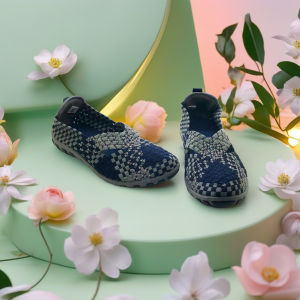 Sepatu Rajut Flat Shoes Bernice Woven Shoes 055 Sepatu anyaman wanita