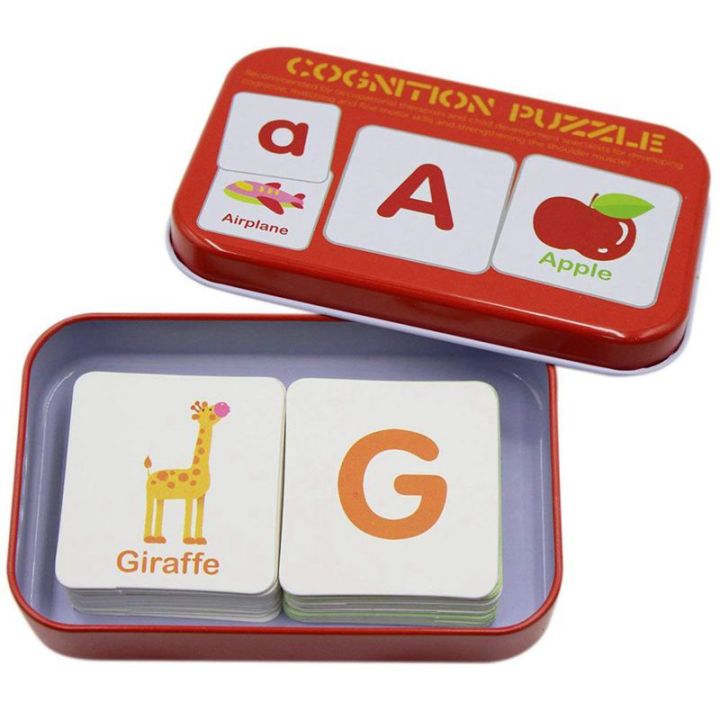 Anti-Tear Flash Cards Learning Alphabet Puzzle Cards, Matching Puzzle ...