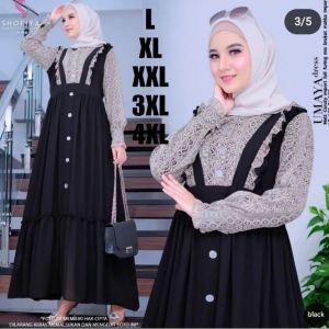 Gamis Jombo Terbaru Mix Brukat Premium UP TO LD 140