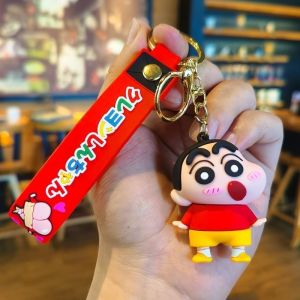 Kawaii Crayon Shin Chan Keychain Dinosaur Little White Little Red Crocodile Doll Cute Pendant Fun Backpack Pendant Boy and Girl Festival Gift