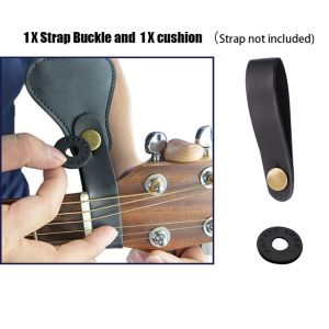 Electric Acoustic Leather Head Guitar Straps Pure Cotton Material Electric Guitar Straps 3 colors availabe