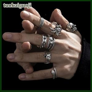 tuokaiguoji 7Pcs set Punk Snake Rings For Women Gothic Spider Men Fashion Jewelry Gifts Accessories