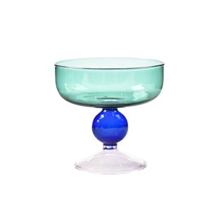 NHG 270 ML Glass Ice Cream Bowl Heat-resistant High Feet Yogurt Cup Creative Colorful Dessert Cup Pudding