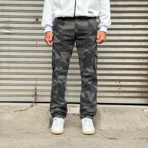 Terlaris LUMINOUS Denim Celana Cargo Camo Loreng Reguler Fit Loreng Army Rusia Relax Pants Pria
