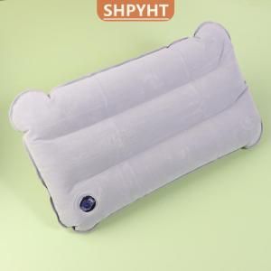 [COD] SHPYHT SPORTS Portable Inflatable Flocking PVC Pillow Camping Sleeping Air Pillow For Travel Outdoor Hiking Flight Foldable Head Rest Pillow