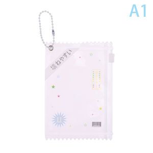 Minwen 1Pc Cute Transparent Candy Bag Props Badge Storage Display Bag Pendant Protective Card Sleeves Holder Bag