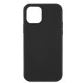 iPhone 14 (6.1") Liquid Silicone Smooth Matte Back Case (Black). 