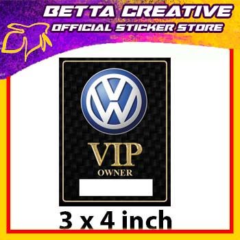 Car Sticker - VIP Volkswagen Car Logo [ Betta Creative ] | Lazada