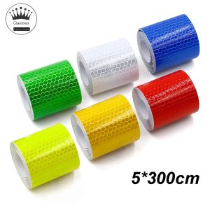 Brightbling 5cmx300cm Car Reflective Tape Decoration Stickers Car Warning Safety Reflection Tape Film