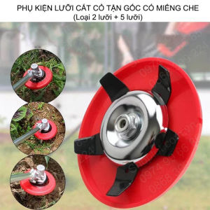Phụ kiện lưỡi cắt cỏ tận gốc có miếng che dùng cho máy cắt cỏ chạy nhiên liệu loại 2 và 5 đầu-D14.5cm