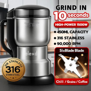 400W Stainless Steel Electric Grinder Multi-Purpose Dry Grinder for Coffee Beans Spices Herbs Rice Nuts