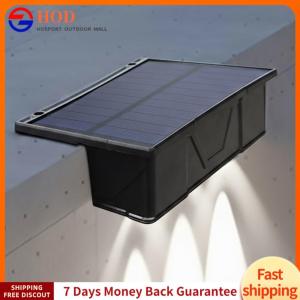【Outdoor】 2 Pack 3 LED Wall Mounted Solar Outdoor Light IP65 Waterproof Solar Garden Light for House Porch Patio Pergola Backyard