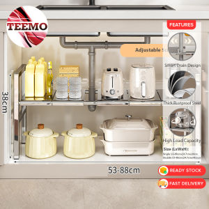 TEEMO Adjustable and Expandable Stainless Steel Kitchen Rack For Sink And Cabinet Multi-Layer Storage Rak Bawah Sinki Dapur Keluli Laras - Fulfilled by TEEMO SHOP