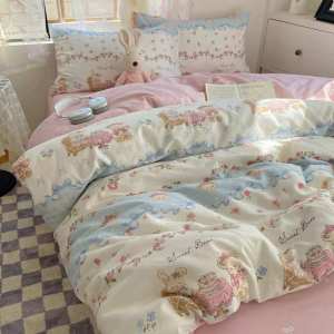 10ลายการ์ตูนสุดน่ารักผ้าปูที่นอน พร้อมผ้านวม ครบเซ็ต 6ชิ้น มีขนาด 3.5/5/6ฟุต