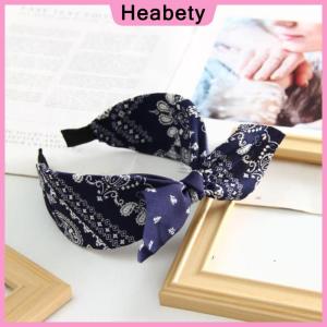 Heabety  1pc New Vintage Red Hairband For Women Versatile Bow Headband With Wide Edge Korean Style Hair Accessories
