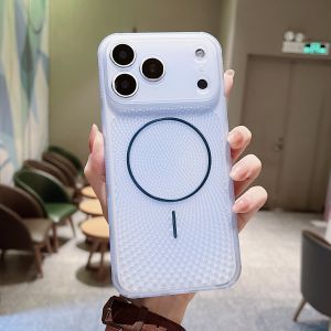 Ultra Thin Hard PC Breathable Heat Dissipation Cover For iPhone 17 16 15 14 13 Pro Max Frosted Translucent Summer Cooling Case