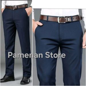 COD Celana Panjang Bahan kerja pria / Model slimfit bahan gabardin bagus murah-Pamenan Store