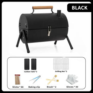 <𝙇𝒂𝙯𝑴𝙖𝒍𝙡> Portable BBQ Grill Barbecue Picnic Set BBQ charcoal Outdoor Camping BBQ Grill Outdoor Barbeque Set