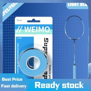 Sports🚴🏻♀️ 3 cái gói Cầu Lông Tay Cao Su Bọc Xung Quanh Xử Lý Với Chống-Trượt Sweatband Grip Xử Lý Da Cầu Lông Tay Cao Su