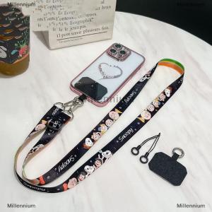 [COD] Millennium Brownbear Snoopy bia điện thoại dây buộc chống mất dài Crossbody cổ dây đeo máy ảnh Keychain Mặt dây chuyền cho iPhone Huawei Xiaomi