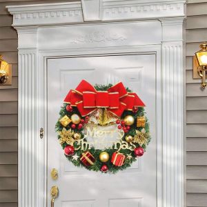 SWEET โฮมช็อปสำหรับห้องเรียน ทอง 30CM กับโบว์ ตกแต่งคริสต์มาส หวายแขวน 2 จี พวงหรีด คริสต์มาส เครื่องประดับ พวงมาลัย ราคาที่สุด