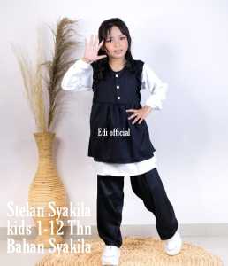 RJ BANDUNG - Stelan Syakyla Anak - Pakaian Anak Perempuan - Baju Muslim - 1-12 tahun