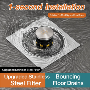 304 Stainless Steel Anti-Odor Floor Drain Bathroom Drain Bathroom Shower Room Washing Machine Thickened Square Floor Drain Cover不锈钢地漏