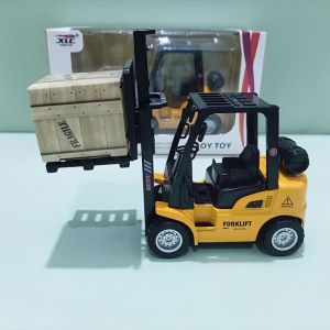 Diecast Truk Forklift Alloy - Mainan Koleksi Miniatur Forklift Mobil Truck Forklip Kontruksi Alat Berat Pallet Anak Laki Edukatif