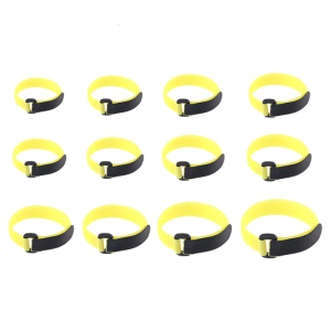 12Pcs Reusable Cable Tie Wire Straps Adhesive Tape Data Cables management Strap Cable Organizers Reverse Buckles Straps