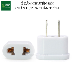 Phích cắm chuyển chân chéo kiểu Úc sang chân tròn Việt Nam thông dụng