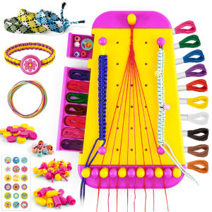 ⭐️【Local warehouse+COD】⭐Friendship Bracelet Making Kit For Kids DIY Elastic String Weaving Loom With Colorful Beads & Charms Creative Handcraft Gift Set For Girls Boys 6-12