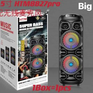 SUMI SHOP 29" BIGGEST DUAL SIZE Dual 8.5"×2 inches Portable Speaker PORTABLE BLUETOOTH KARAOKE SPEAKER W/BASS/TREBLE/FM/FREE/MIC/AUX/6800W/USB8802
