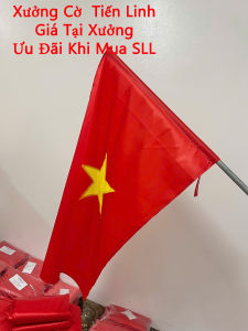 Cờ Tổ Quốc Đủ Kích Thước Vải Phi Bóng Loại 1