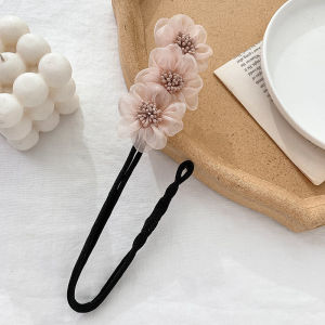 Woman Lace Flower Coil Hair Device Ball Head Bud Plate Hair Hair Curler Retro Pearl Hairpin Tool Female DIY Hairdressing Tool Bun Head