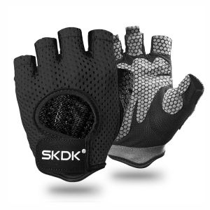 OLIKEI Half Finger Gym Gloves for Men Women Breathable Anti-slip Shock-absorbing Weightlifting Gloves Outdoor Sports Cycling Gloves