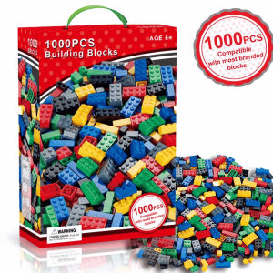 206PCS Kids Building Blocks Table Set Multifunction Study Play Table with Chair Storage Box Educational Toy Gift