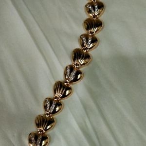 Perhiasan Imitasi Lapis Emas Gelang Rantai LOVE