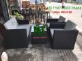 Bàn ghế sofa mây nhựa thanh lý. 