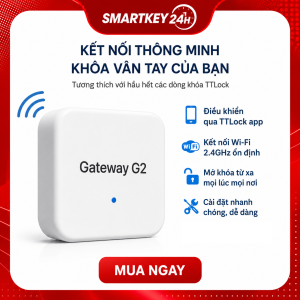 Cổng chuyển đổi Gateway TTLock G2. Dùng cho các loại khóa thông minh dùng App TTLock giúp mở khóa từ xa bằng Wifi