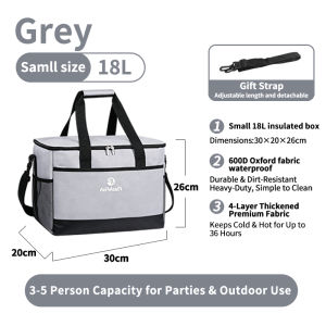 Flashfish Portable insulated box Large capacity cooler bag Food delivery outdoor picnics Work School