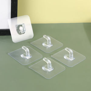 10pcs Double-Sided Self Adhesive Wall Mount Transparent Suction Cup Transparent Hooks Fixing Hooks For Plugs