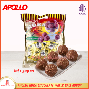 Apollo Roka Wafer Ball Coklat Halal