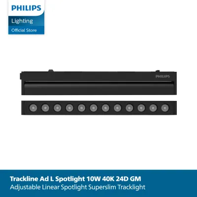 Lampu Philips LED Tracklight Adjustable Linear Spotlight 10W 40K 24D Semi Putih