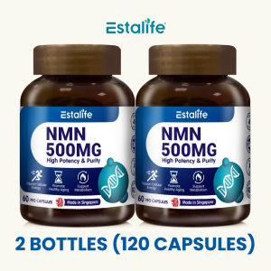 Estalife NMN 500mg Supplement | NAD+ Booster | 抗衰老胶囊 | Enhance Energy + Focus + Cell Repair | Vegan | 60 Capsules